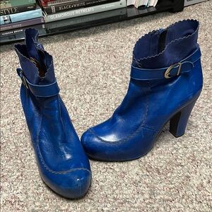 Miz mooz liv Blue Leather Ankle Boots